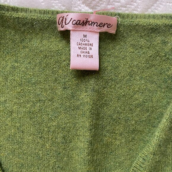 Women's Sm. Kelly Green QI Cashmere Vest (Size Small) - Picture 2 of 3